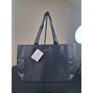 Coach Tote Bag Gray w/ Shimmering Side Panels Shopping Travel Purse Handbag NWT